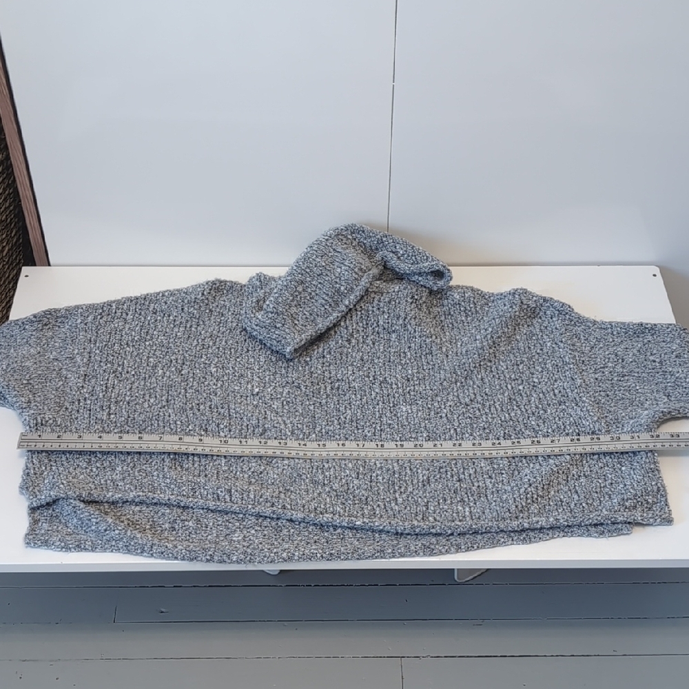Free People BFF Gray Cowl Neck Slouchy Sweater Size Large - Picture 8 of 9